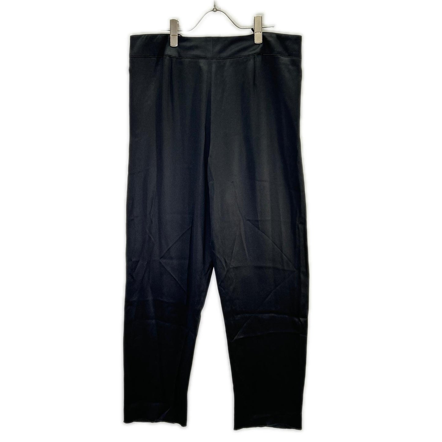 SAINT LAURENT PARIS サンローランパリ 22年 ブラック 733675 シルク パンツ ボトムス
