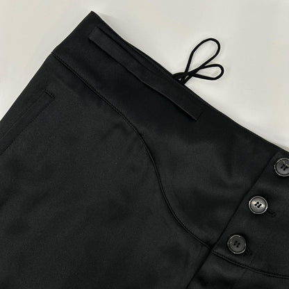 SAINT LAURENT PARIS サンローランパリ 22年 ブラック 733675 シルク パンツ ボトムス