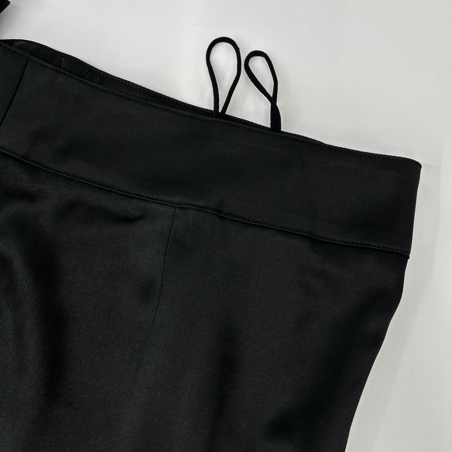 SAINT LAURENT PARIS サンローランパリ 22年 ブラック 733675 シルク パンツ ボトムス