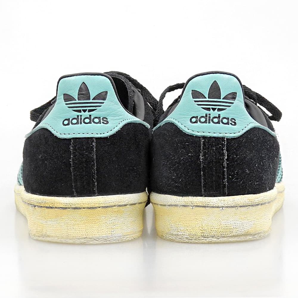 adidas アディダス WIND AND SEA atmos adidas Campus 80 スニーカー シューズ メンズ ブラック×ミントブルー 27.5cm シューズ
