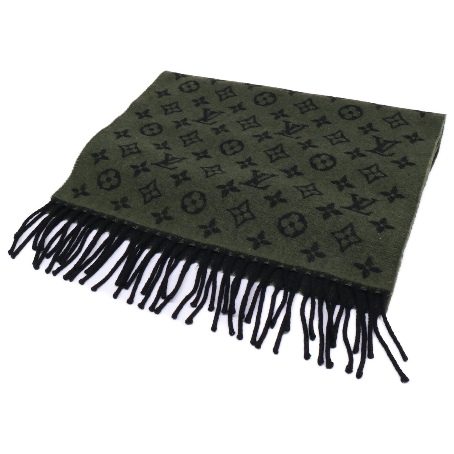 LOUIS VUITTON ルイヴィトン M76237 エシャルプ・モノグラム グラディエント ウール/カシミヤ フリンジ マフラー