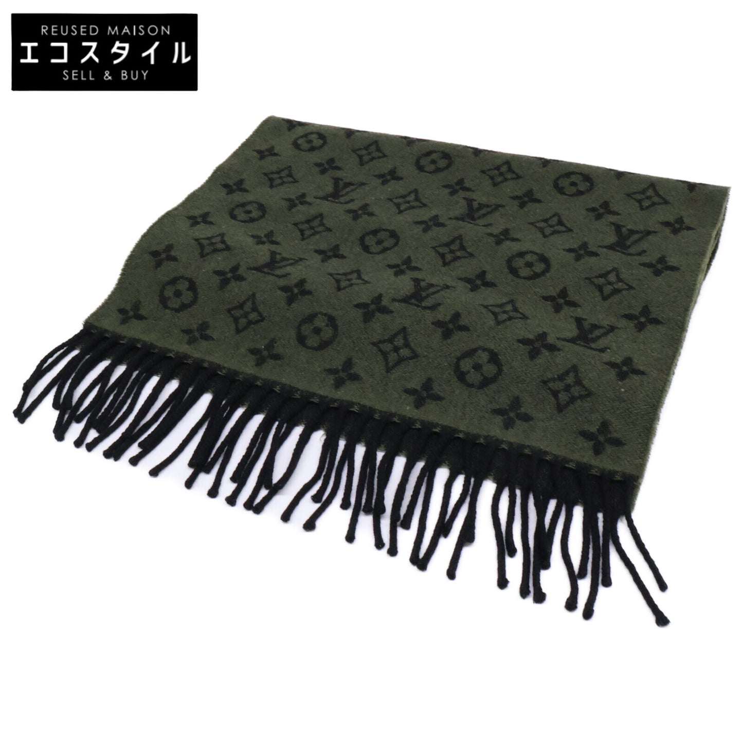 LOUIS VUITTON ルイヴィトン M76237 エシャルプ・モノグラム グラディエント ウール/カシミヤ フリンジ マフラー