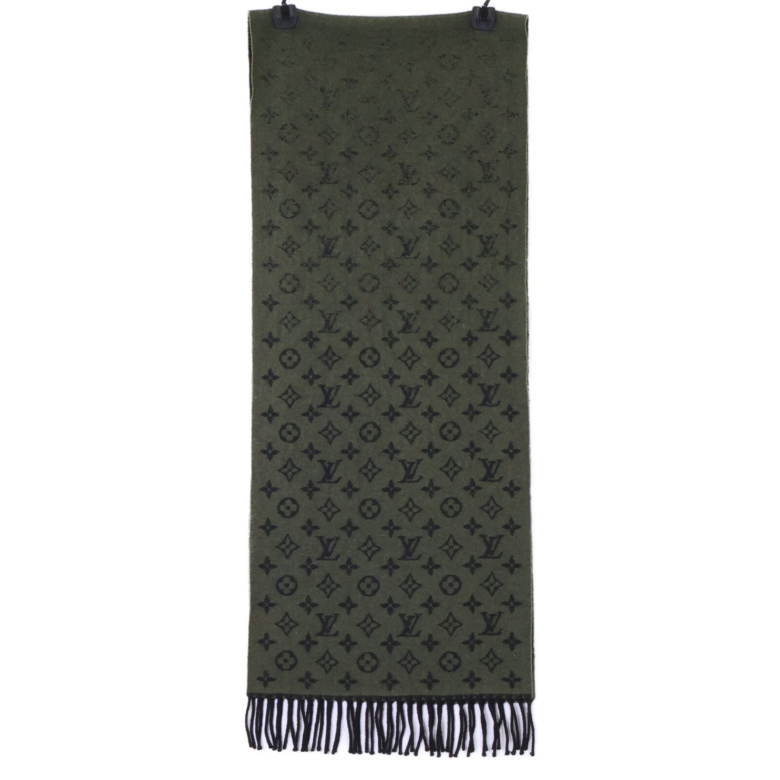 LOUIS VUITTON ルイヴィトン M76237 エシャルプ・モノグラム グラディエント ウール/カシミヤ フリンジ マフラー
