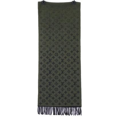 LOUIS VUITTON ルイヴィトン M76237 エシャルプ・モノグラム グラディエント ウール/カシミヤ フリンジ マフラー