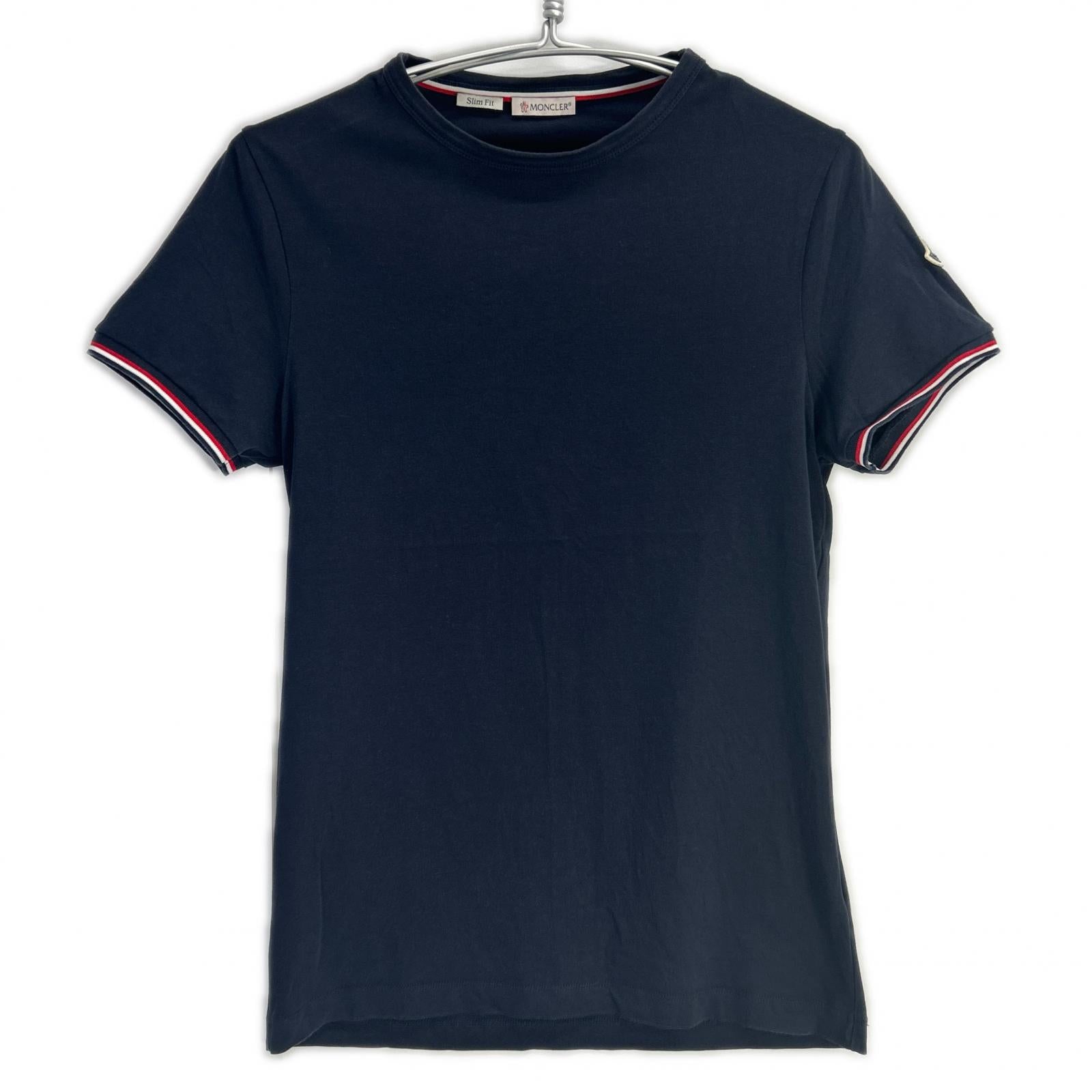 MONCLER モンクレール ネイビーMAGLIA スリムフィット半袖 Tシャツ トップス