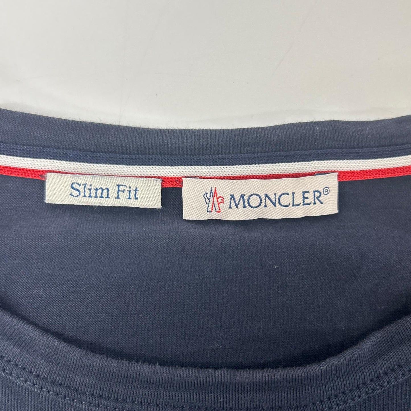 MONCLER モンクレール ネイビーMAGLIA スリムフィット半袖 Tシャツ トップス