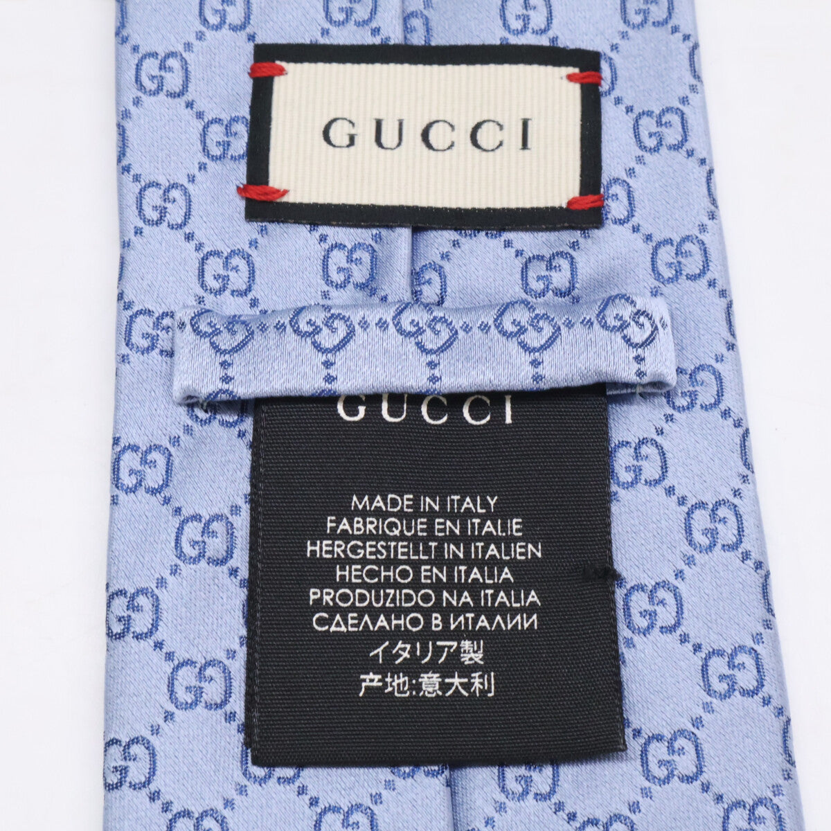 GUCCI グッチ 【美品/国内正規】GG柄 シルク ネクタイ