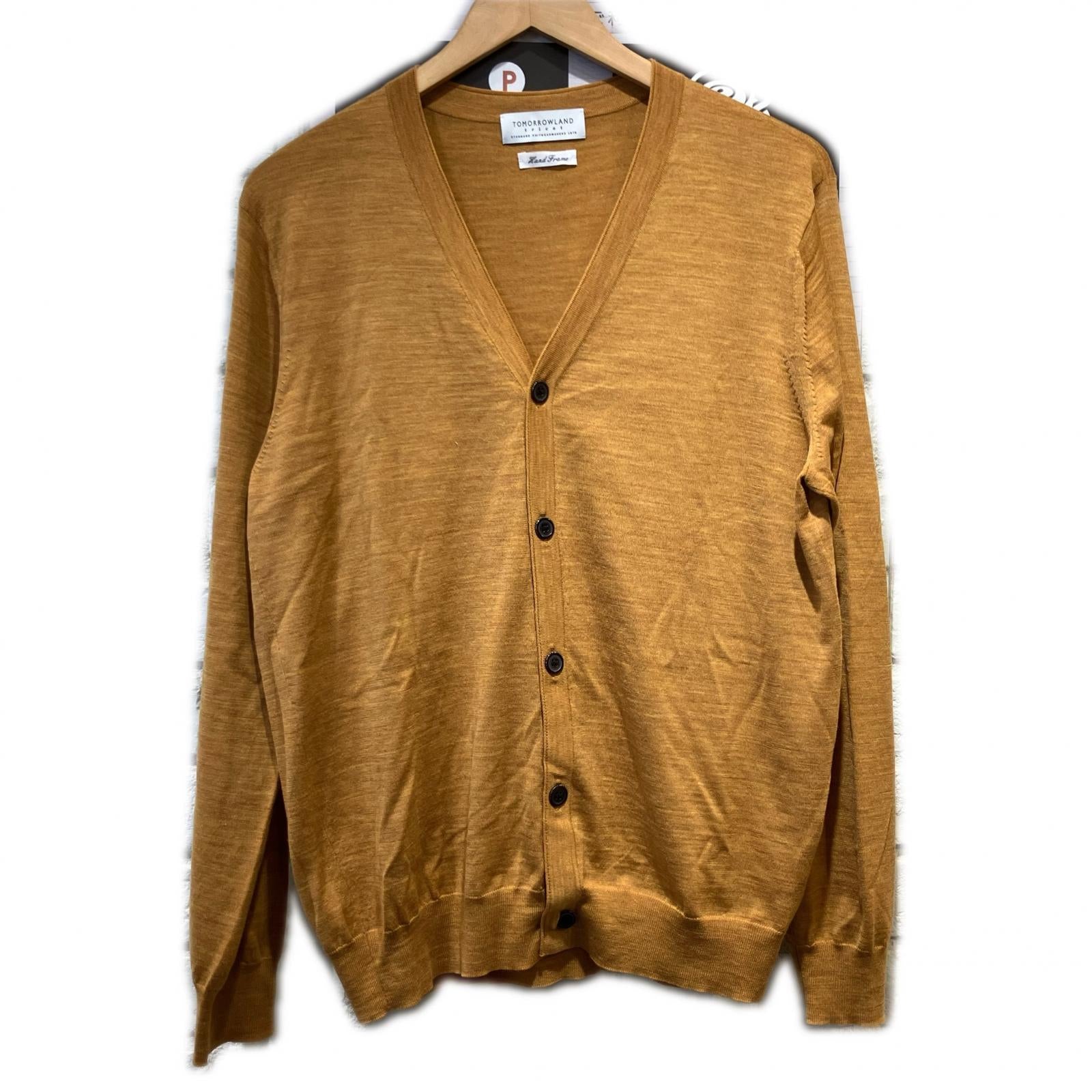 TOMORROWLAND TOMORROWLAND 25AW Mustard 63-02-54-02001 tricot superfine merino wool V-neck cardigan top