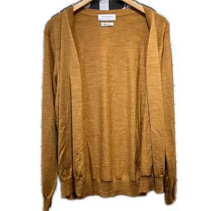 TOMORROWLAND トゥモローランド 25AW マスタード 63-02-54-02001 tricot スーパーファインメリノウール Vネックカーディガン トップス