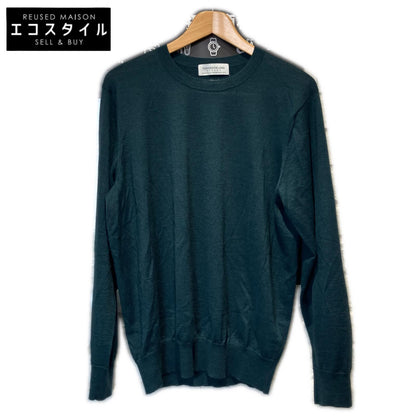 TOMORROWLAND TOMORROWLAND Green 68-02-24-02002 cashmere×silk crew-neck knit top