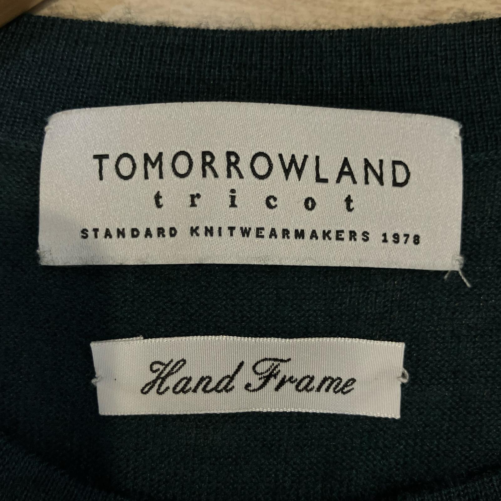 TOMORROWLAND トゥモローランド グリーン 68-02-24-02002 カシミヤ×シルク クルーネックニット トップス