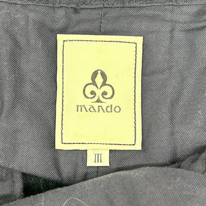 MANDO Mando Navy 25398-002 linen-wool belted pants bottoms