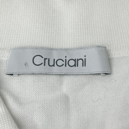 Cruciani クルチアーニ 27ゲージ ホワイト コットン ニットポロ トップス トップス