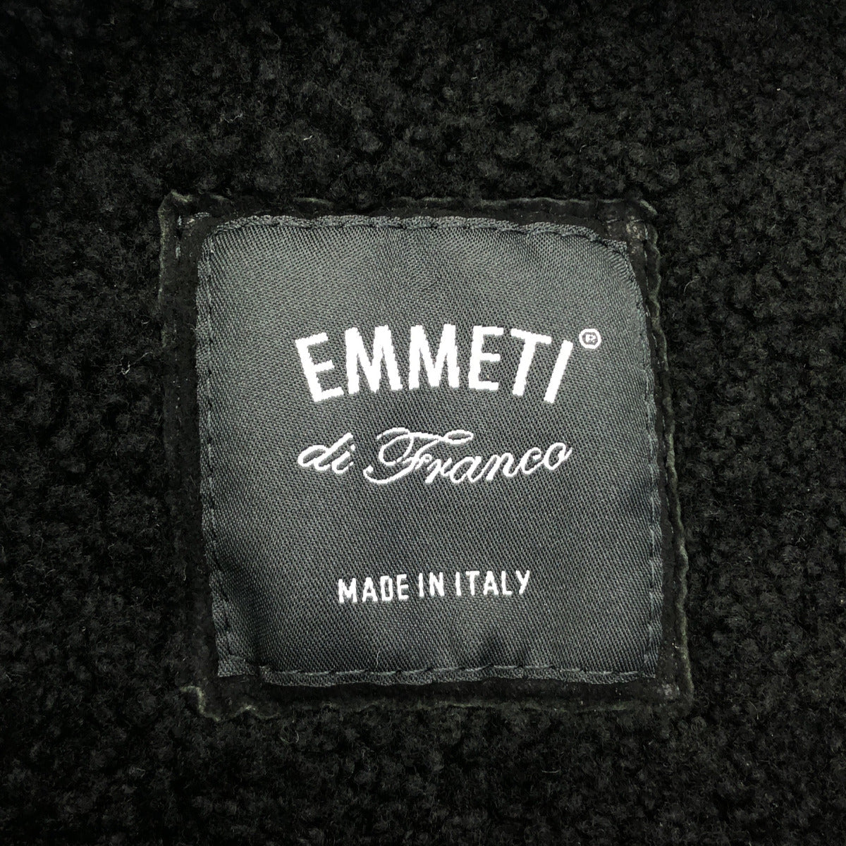 EMMETI エンメティー ブラック ムートン スエード ボアジャケット トップス