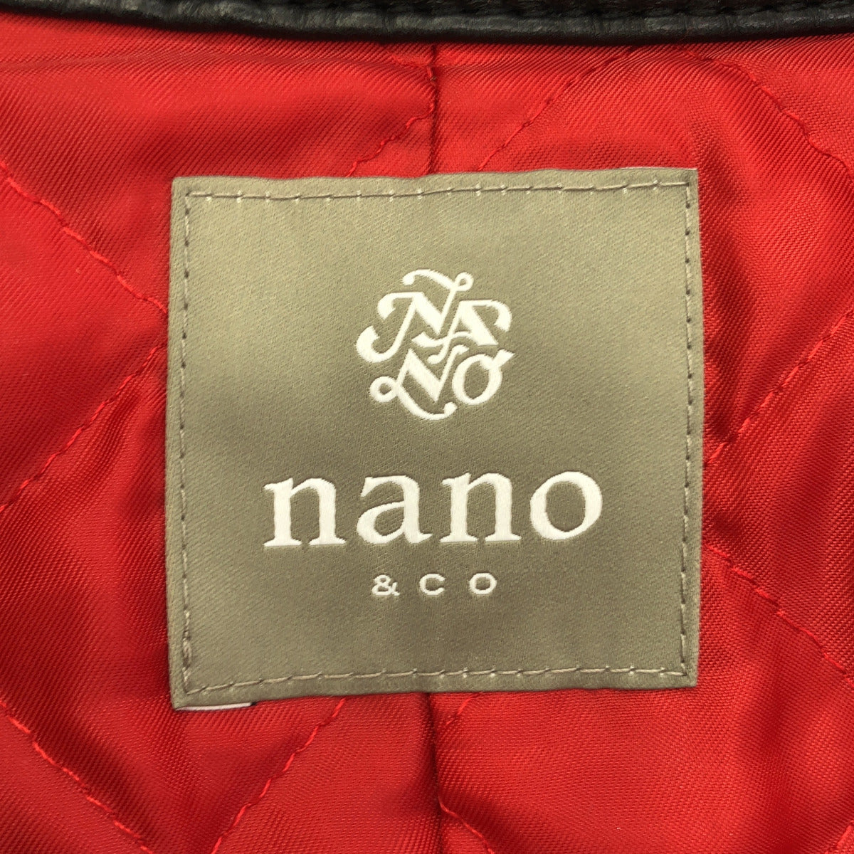 nano universe ナノユニバース キルティング ラムレザー ジャケット トップス
