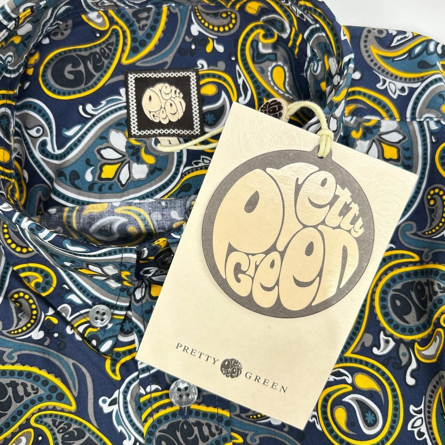 その他ブランド 【Pretty Green】ペイズリー柄 長袖シャツ トップス