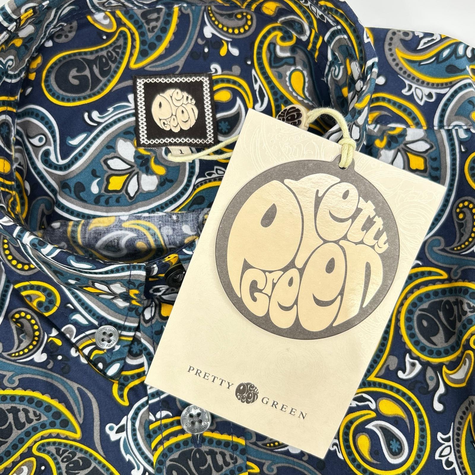 その他ブランド 【Pretty Green】ペイズリー柄 長袖シャツ トップス
