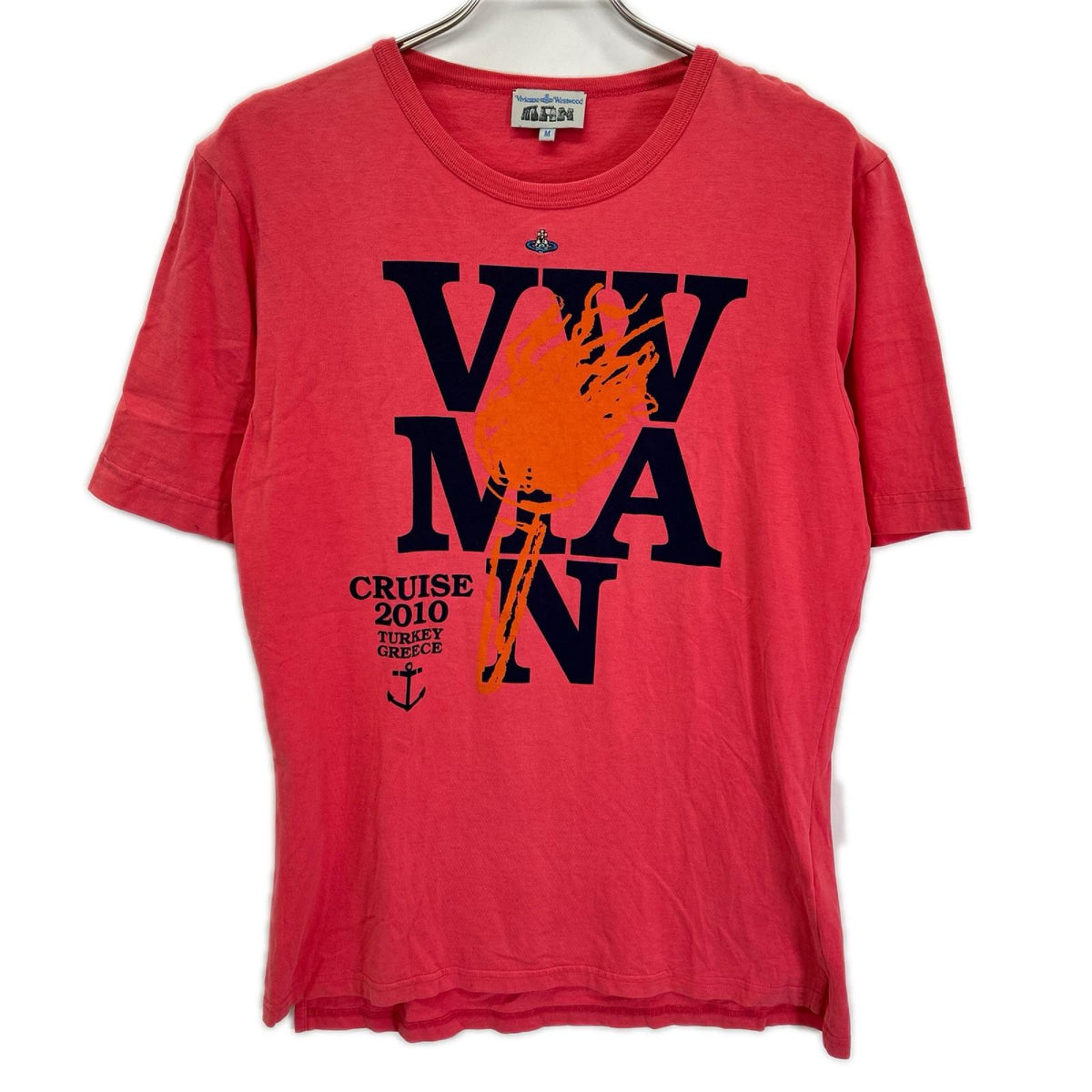 Vivienne Westwood MAN ヴィヴィアンウエストウッドマン 4747-8611 ピンク プリント 半袖 Tシャツ トップス