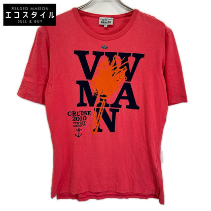 Vivienne Westwood MAN ヴィヴィアンウエストウッドマン 4747-8611 ピンク プリント 半袖 Tシャツ トップス