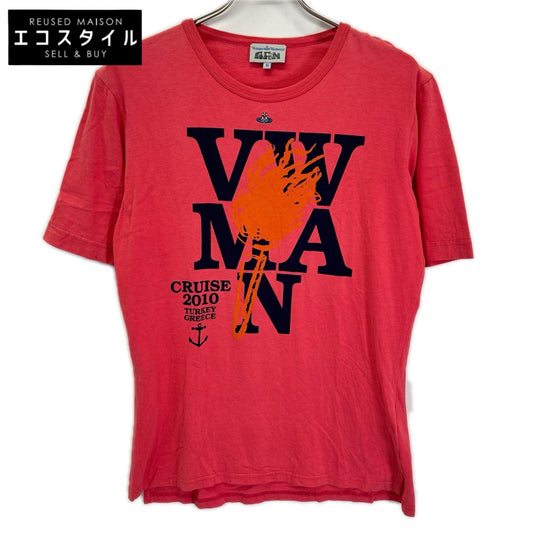Vivienne Westwood MAN ヴィヴィアンウエストウッドマン 4747-8611 ピンク プリント 半袖 Tシャツ トップス