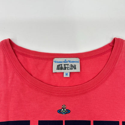 Vivienne Westwood MAN ヴィヴィアンウエストウッドマン 4747-8611 ピンク プリント 半袖 Tシャツ トップス