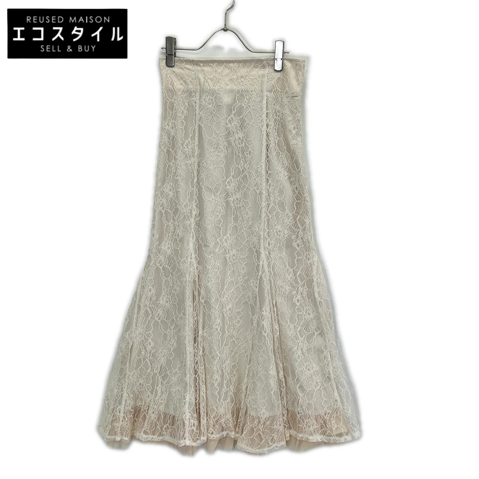 MERCURYDUO MercuryDuo 002520801401-02 Mermaid skirt with hem tulle lace skirt