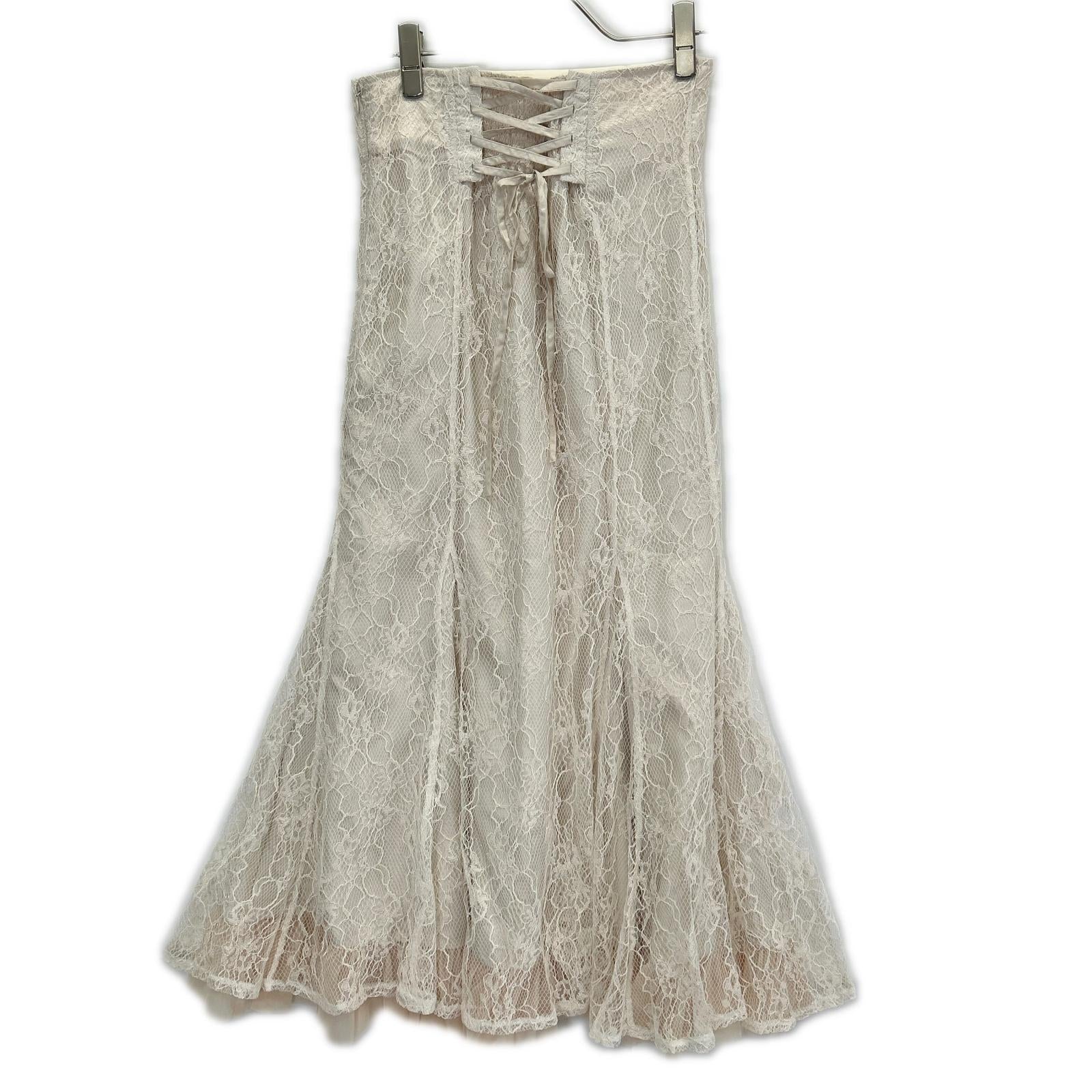 MERCURYDUO MercuryDuo 002520801401-02 Mermaid skirt with hem tulle lace skirt