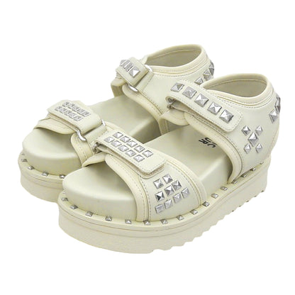 HYSTERIC GLAMOUR ヒステリックグラマー スタッズ フットベッドサンダル シューズ レディース オフホワイト 24.0cm シューズ