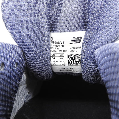 NEW BALANCE ニューバランス 新品同様 MADE IN U.S.A. ローカット スニーカー シューズ レディース ネイビー 23cm M990NV5 シューズ