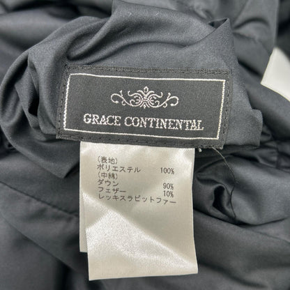 GRACE CONTINENTAL グレースコンチネンタル ブラック 1646 3054ー0 ラビットファー切り替えコート コート