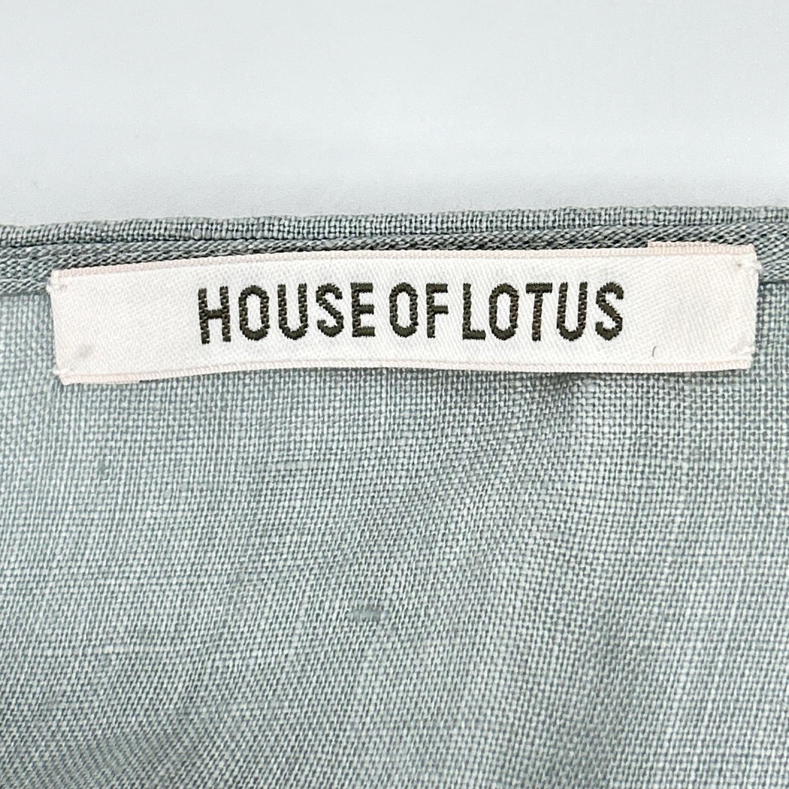 HOUSE OF LOTUS ハウスオブロータス グレー 10121-82ー809 リネン レース刺繍 ワンピース ワンピース