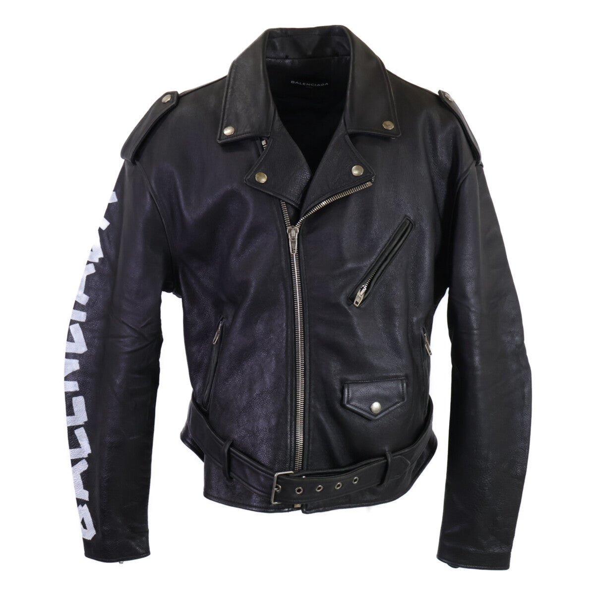 BALENCIAGA Balenciaga [Domestic authentic] 485711 Painted Biker jacket