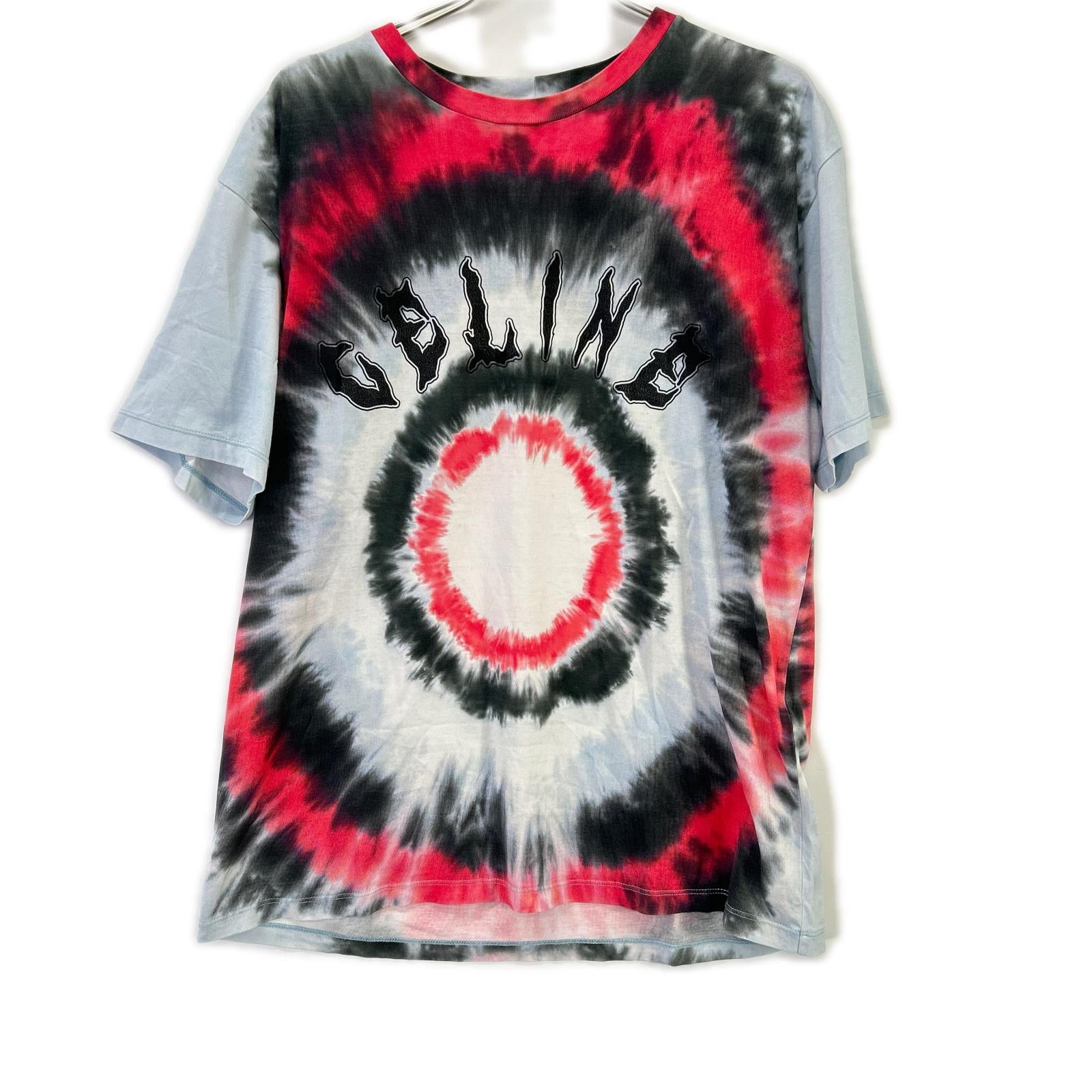 CELINE セリーヌ ブルー×レッド 2X65M87W タイダイ染め ルーズTシャツ トップス
