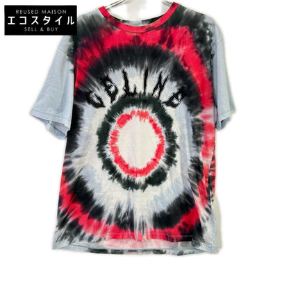 CELINE セリーヌ ブルー×レッド 2X65M87W タイダイ染め ルーズTシャツ トップス