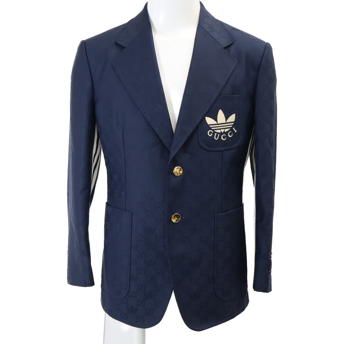 GUCCI グッチ ｘadidas アディダス【国内正規】720968 トレフォイル ジャガード テーラードジャケット ジャケット