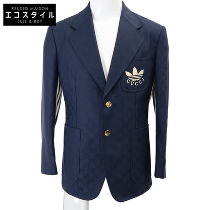 GUCCI グッチ ｘadidas アディダス【国内正規】720968 トレフォイル ジャガード テーラードジャケット ジャケット