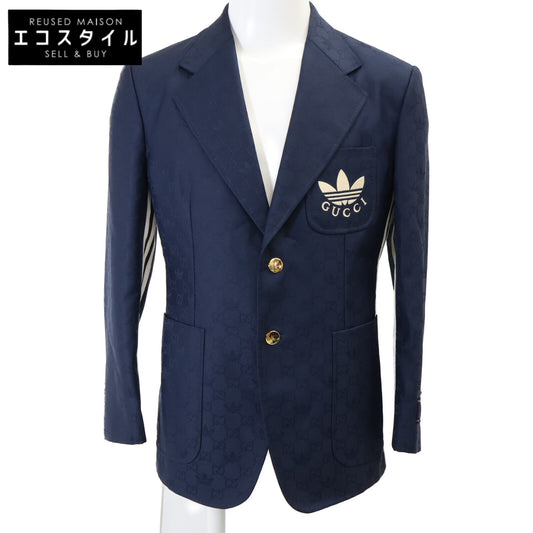 GUCCI グッチ ｘadidas アディダス【国内正規】720968 トレフォイル ジャガード テーラードジャケット ジャケット