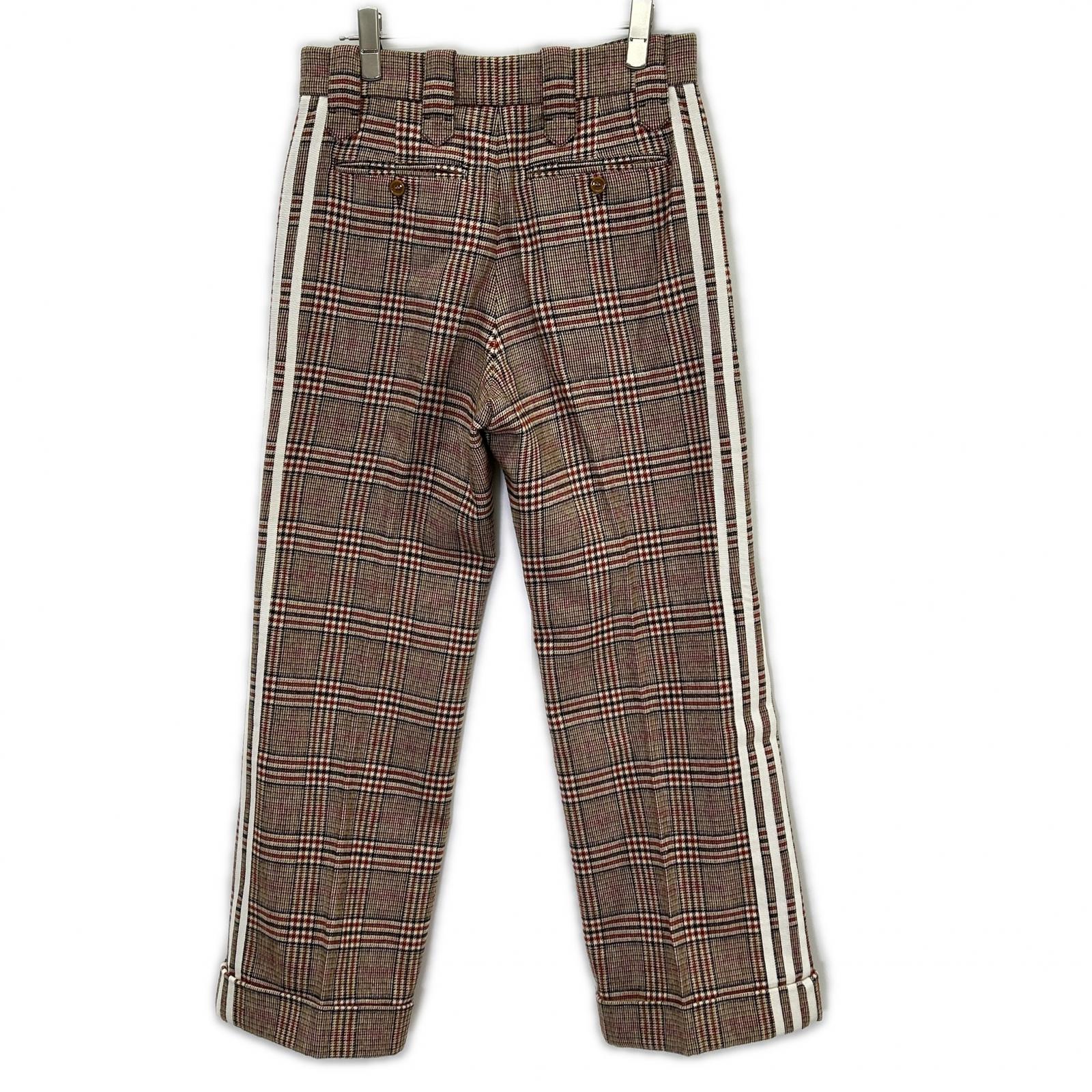 GUCCI グッチ ×アディダス ブラウン 696656 ホースビットウール スラックスパンツ ボトムス