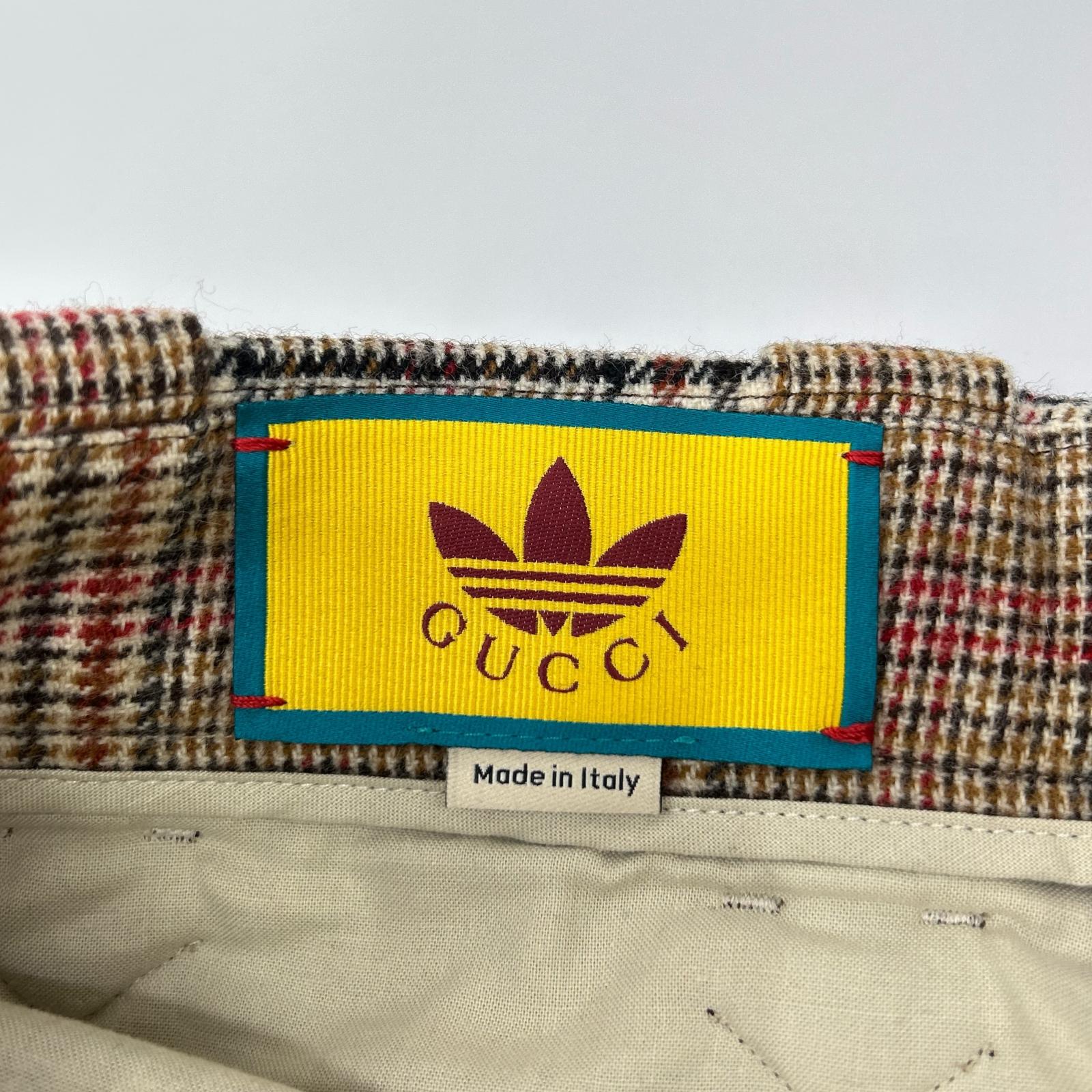 GUCCI グッチ ×アディダス ブラウン 696656 ホースビットウール スラックスパンツ ボトムス