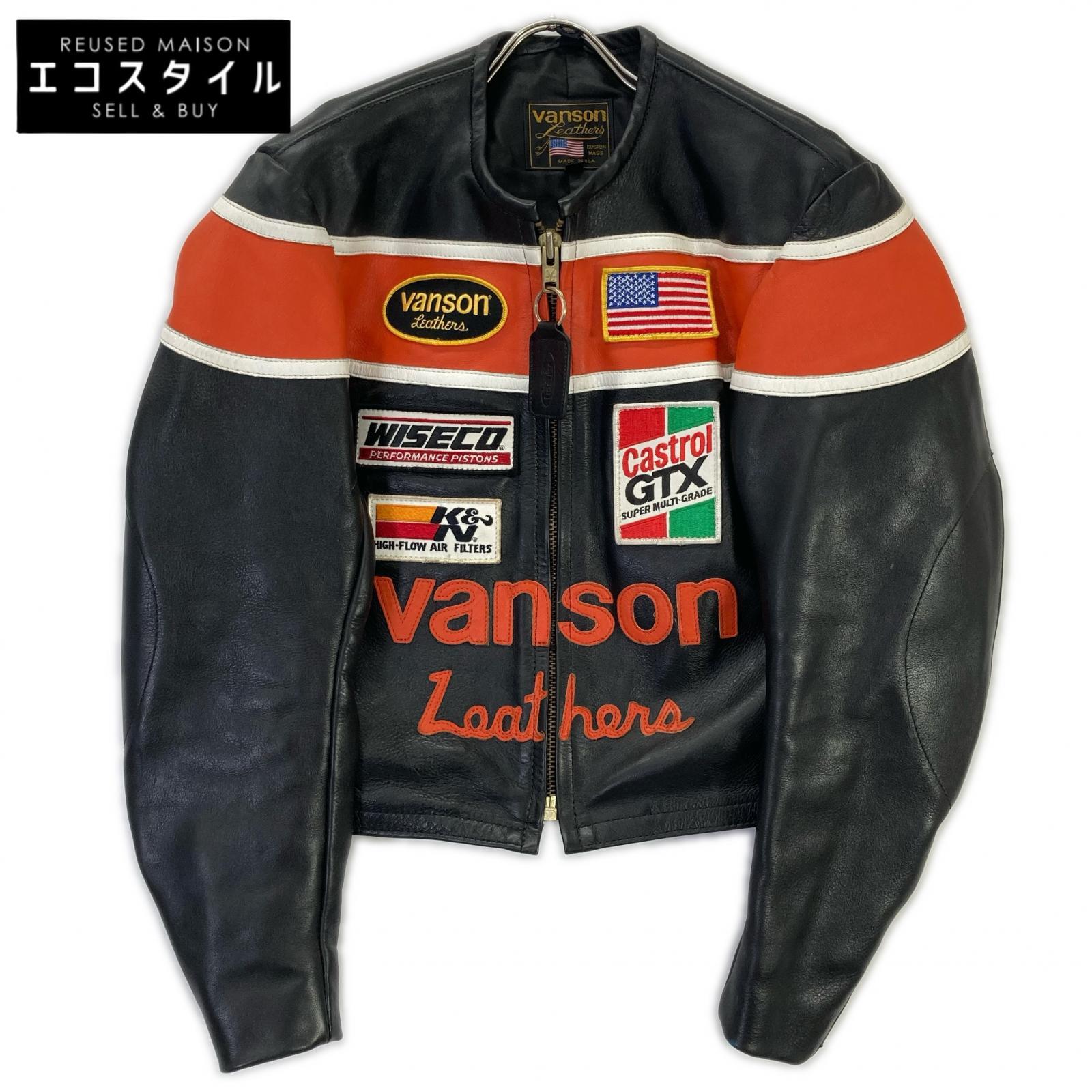 VANSON バンソン パッチ シングルライダースジャケット ジャケット