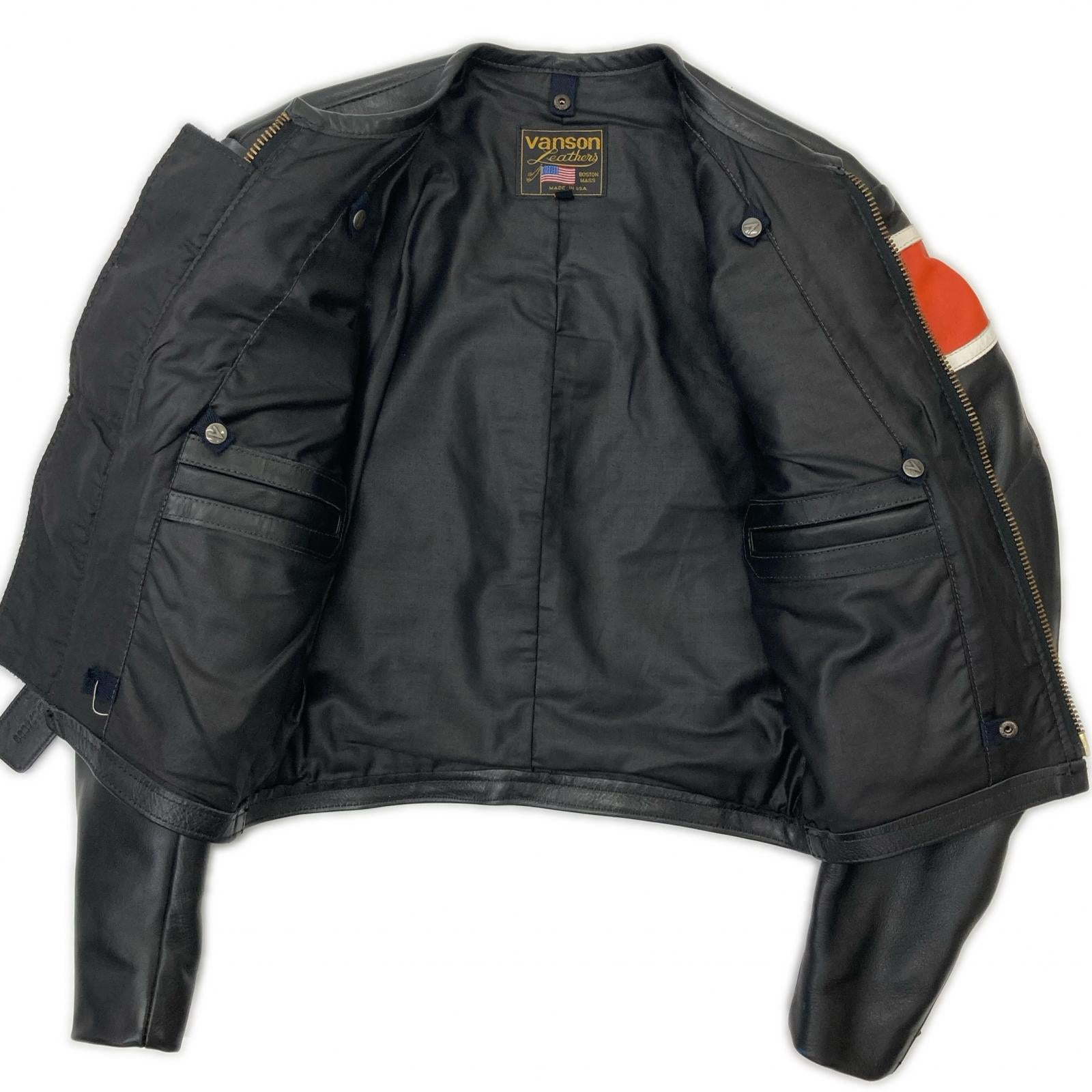 VANSON バンソン パッチ シングルライダースジャケット ジャケット