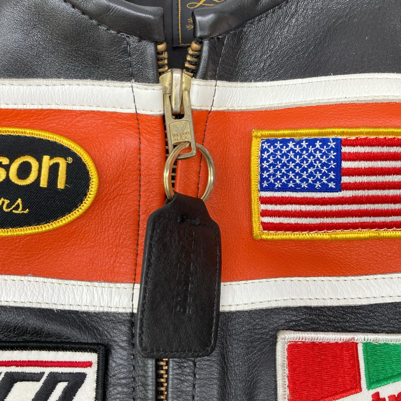 VANSON バンソン パッチ シングルライダースジャケット ジャケット
