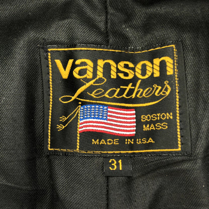 VANSON black leather pants bottoms