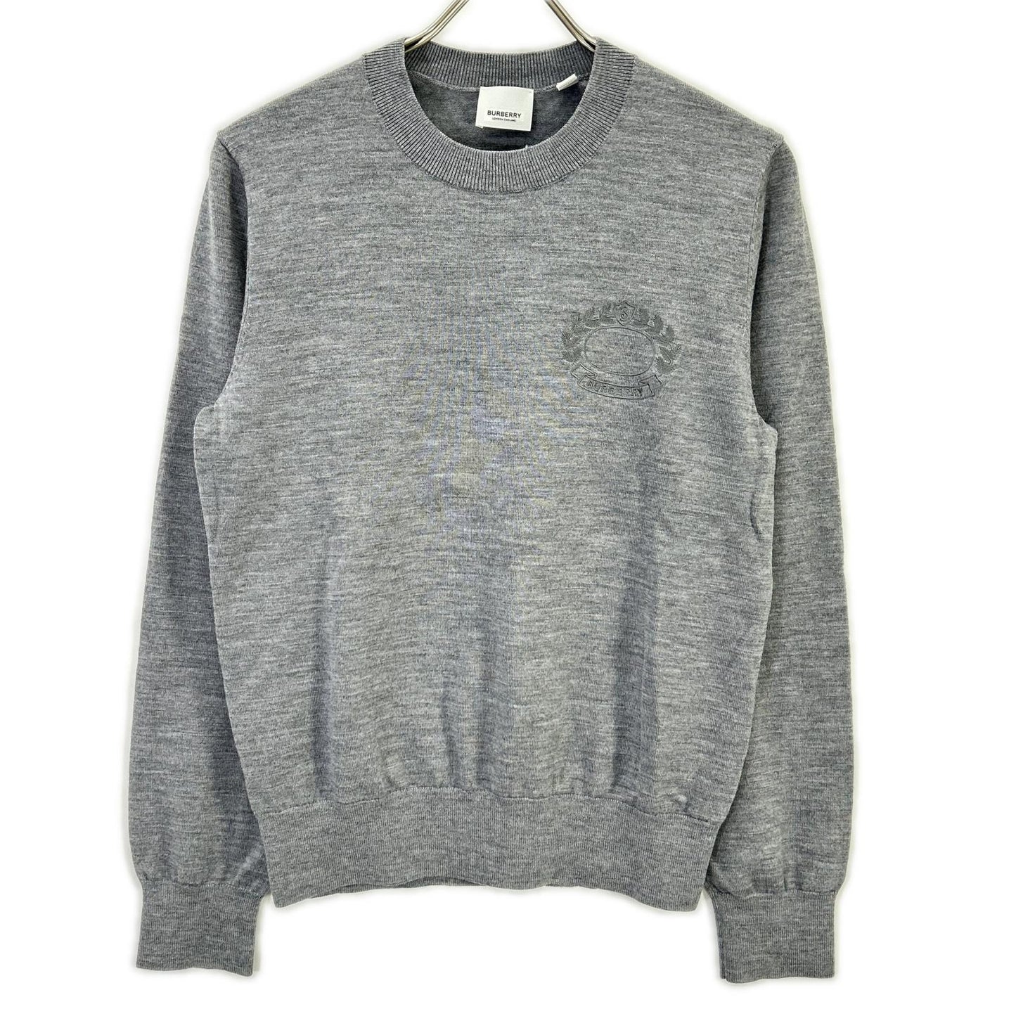 BURBERRY バーバリー 8063634 グレー オークリーフクレスト ニット トップス