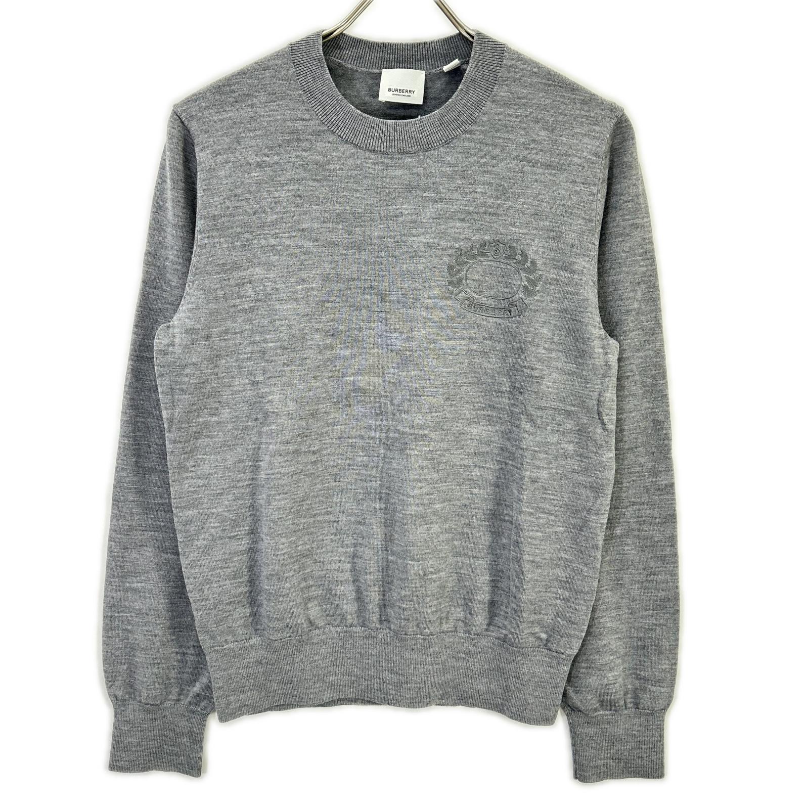 BURBERRY バーバリー 8063634 グレー オークリーフクレスト ニット トップス