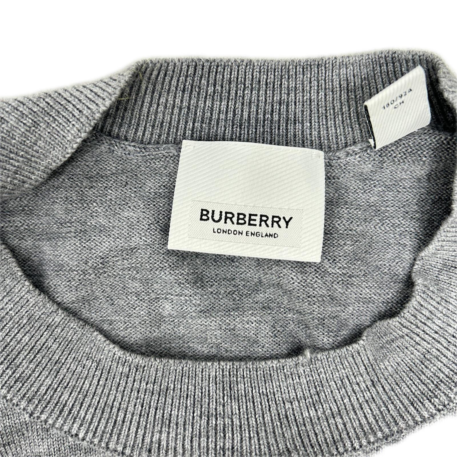 BURBERRY バーバリー 8063634 グレー オークリーフクレスト ニット トップス