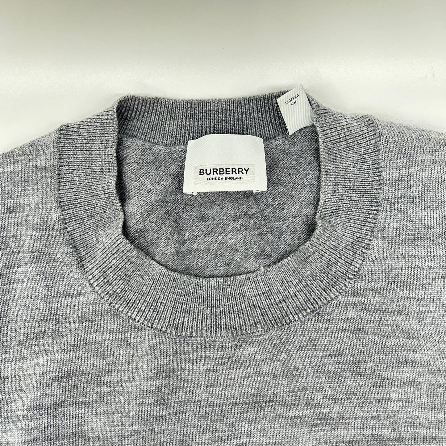 BURBERRY バーバリー 8063634 グレー オークリーフクレスト ニット トップス