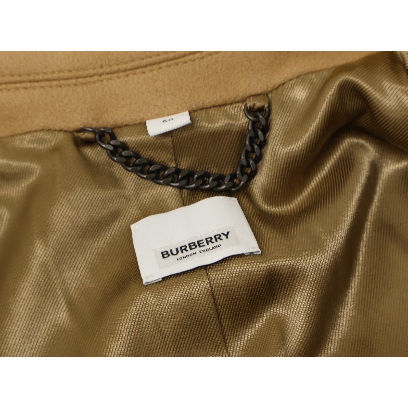 BURBERRY バーバリー 【美品/国内正規】8058261 カシミヤ混ウール ノッチドラペル チェスター コート
