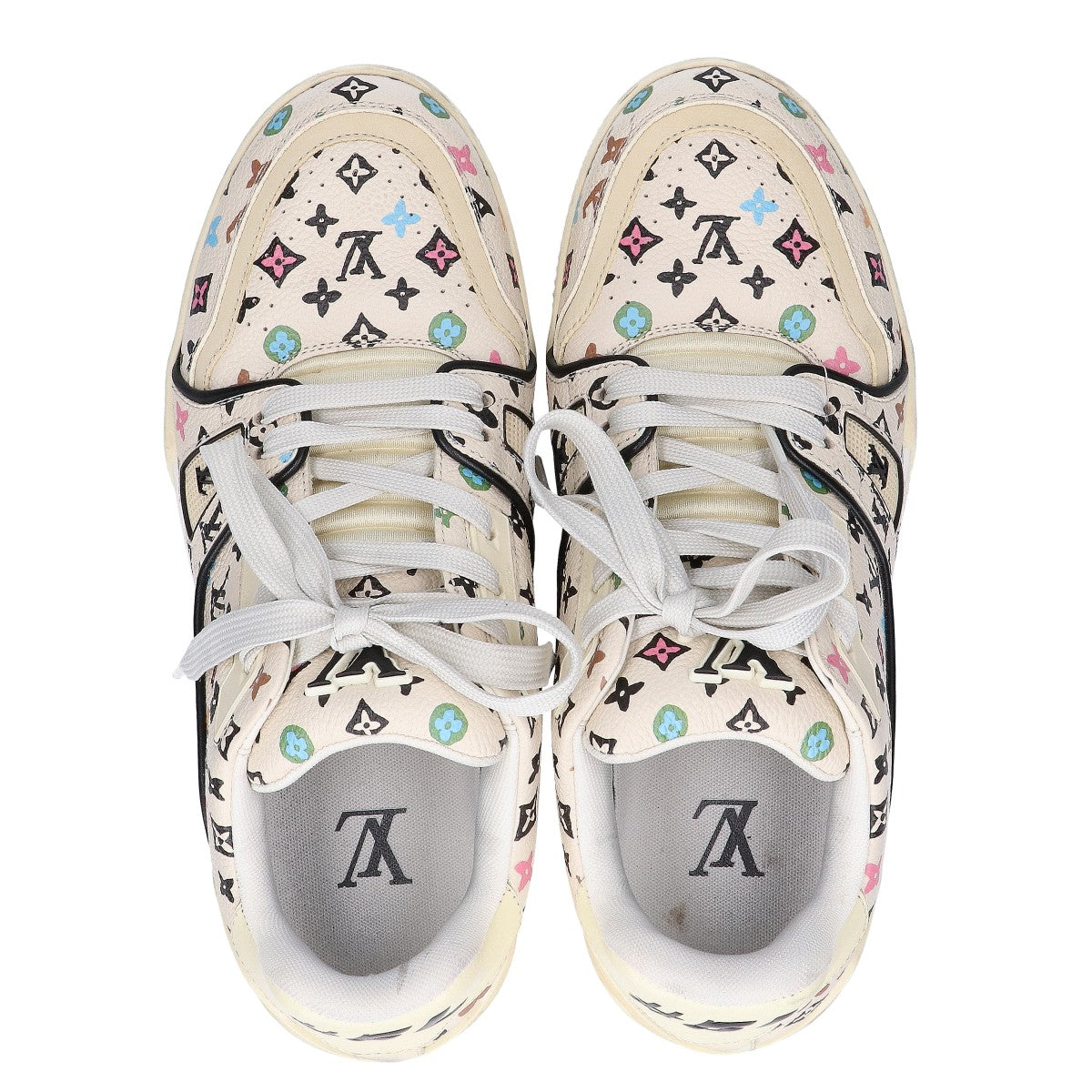 LOUIS VUITTON ルイヴィトン x Tyler the Creator タイラー・ザ・クリエイター 24年製 LVトレイナー・ライン モノグラムプリント スニーカー シューズ