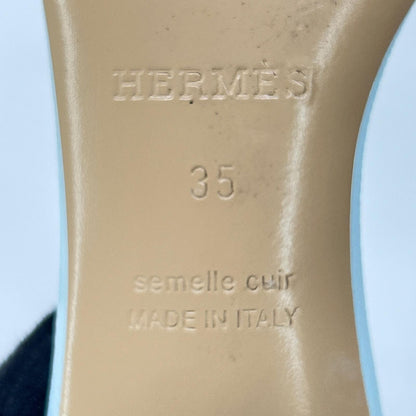 HERMES エルメス オアジス チャンキーヒール サンダル シューズ